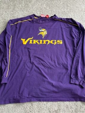 Vintage Minnesota Vikings Long Sleeve Shirt NFL Y2K Purple 3XL